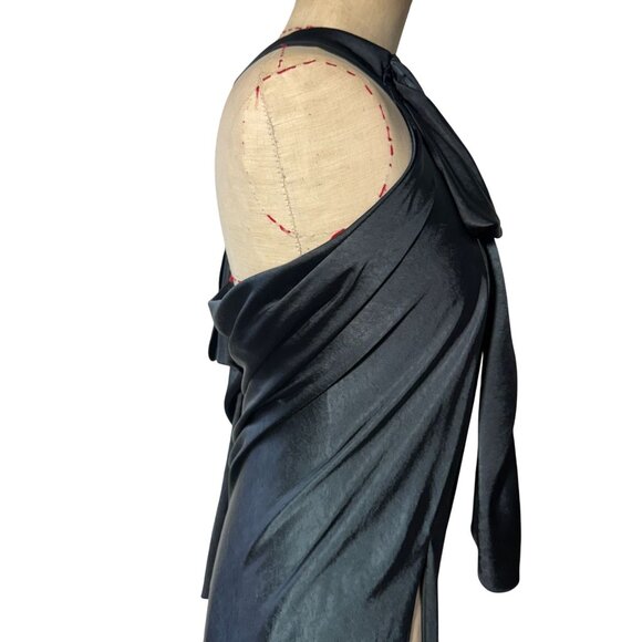 Oh Polly Halter Neck Sleeveless Dress Women's 4 Gray Evening Party/Cocktail - Picture 3 of 9